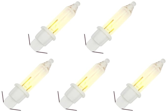 OE Lightning Reserve Kerstlampjes - 5 stuks - Witte Insteek Fitting - 2.5V/0.425W - Warm Wit Licht