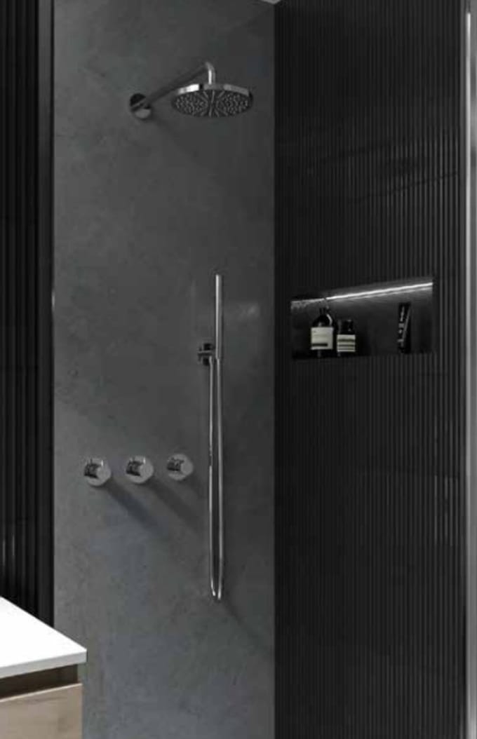 IVY Toebehoren Doucheslang smooth 150cm Zwart chroom PVD