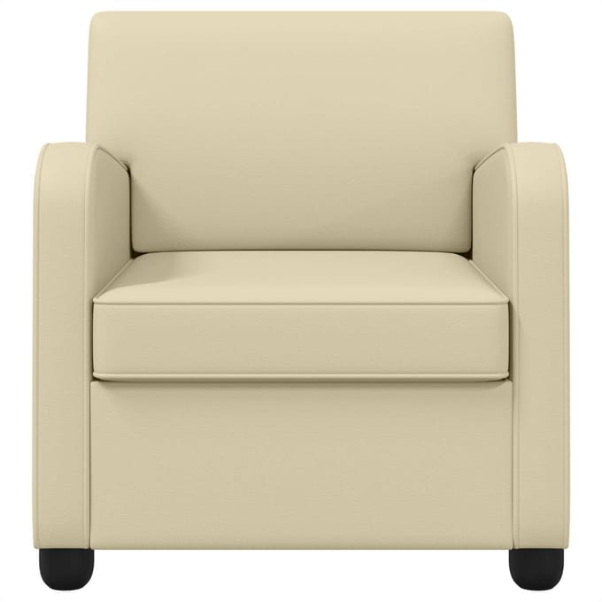 vidaXL - Fauteuil - Crèmekleurig - Kunstleer