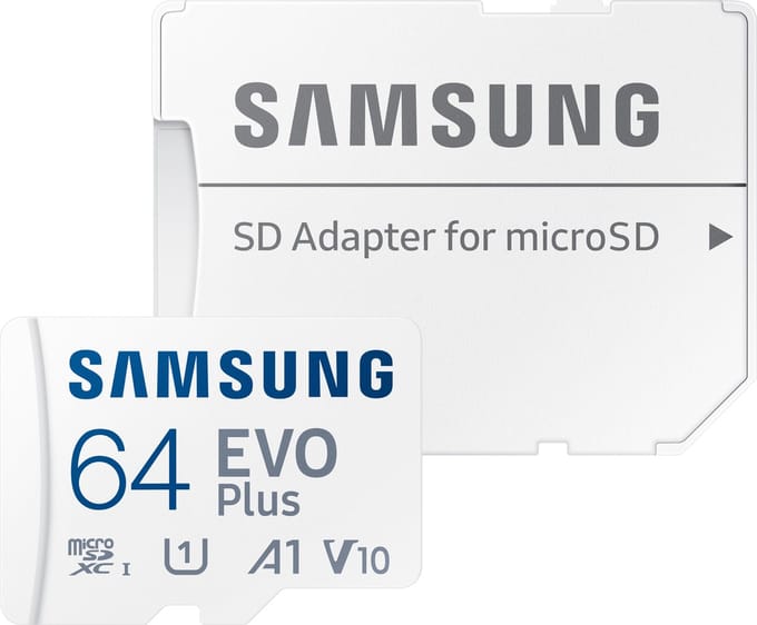 Samsung EVO Plus - Micro SD Kaart - Inclusief SD Adapter - 130 MB/s - 64 GB