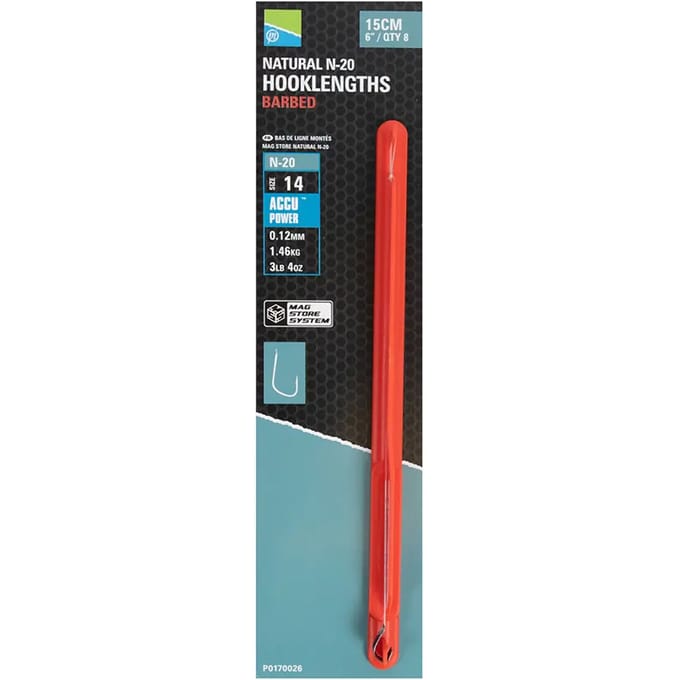Gemonteerde leiders Preston natural n-20 mag (x8)