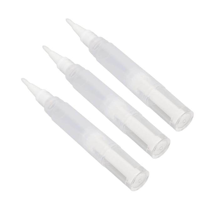 3 Stuks Transparante Draaipennen 4,5 ml Leeg Penseelpunt Draaibaar Herbruikbaar Nagelolie Container Applicator white