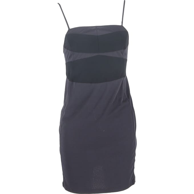 Chloé mini-jurk met vierkante halslijn in marineblauw katoen