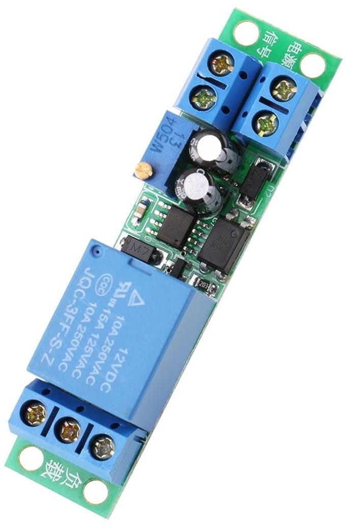 Allecto - 12V Timer Delay Relay - Timer Module - Met Optocoupler - Verstelbaar van 0-25 seconden - Voor Automatische Schakeling