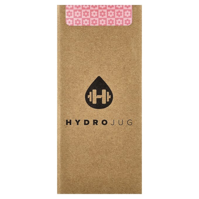HydroJug, Biberon de sport, Damier marguerite, 14 oz beige