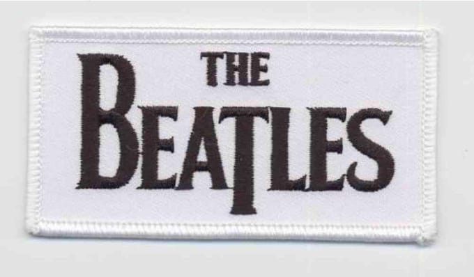 The Beatles - Drop T Logo Patch - Wit