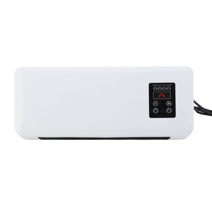 Mini Wand Airconditioner Laag Geluidsniveau 2-in-1 Kleine Wand AC Verwarmer met Afstandsbediening voor Slaapkamer Kantoor US Stekker white