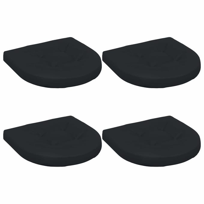 vidaXL - 4-Piece - Zitkussens - 4 - st - 100% - Polyester - Donkerblauw