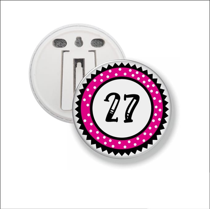 Button Met Clip 58 MM - 27