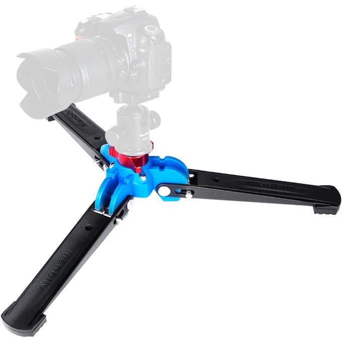 Manbily M 1 Draagbaar Universeel Mini Drie Voeten Ondersteuning Statief Standaard Basis Monopod Standaard voor Monopod Balhoofd met 3 8 zwart