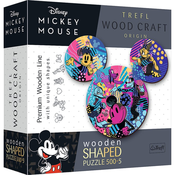 Trefl puzzel hout Mickey Mouse 500+5 stukjes Disney cartoon.