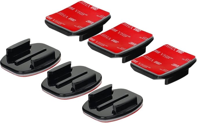 Techvavo® Flat en Curved Adhesive Mounts - Universele Waterdichte Plakkers - Geschikt voor diverse Action Camera's