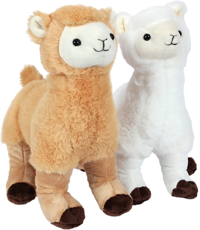 PIA Soft Toys - Set van 2 Pluche Alpaca Knuffels - 2 ass. - 30 cm
