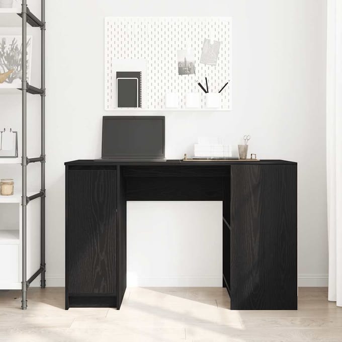 vidaXL - Bureau - 120x42x76 - cm - spaanplaat - zwart - eikenkleurig