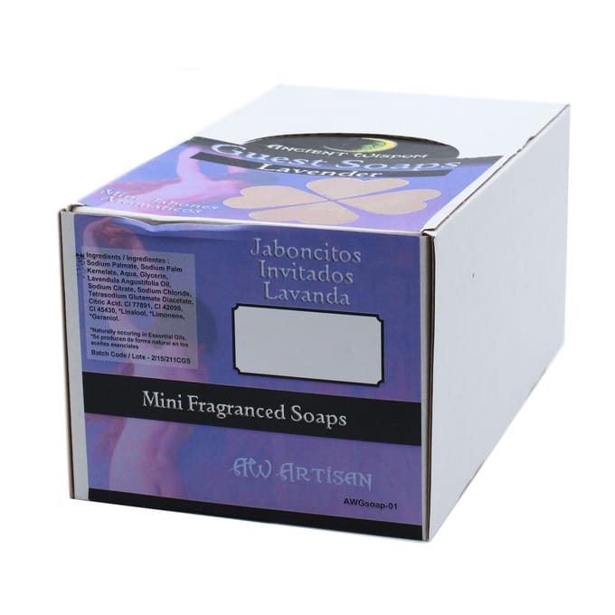 Gastenzeepjes Lavender hartvormig - 12 stuks