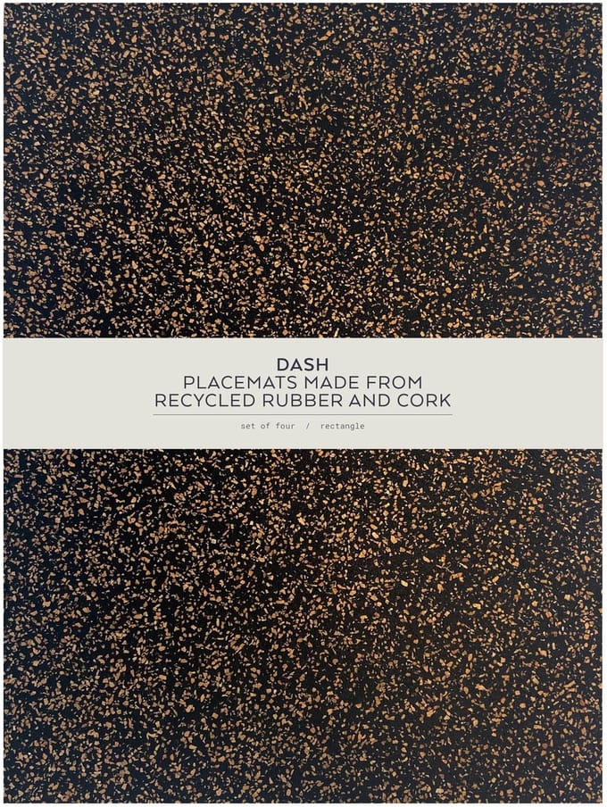 LIGA - Dash Placemat Rechthoek Set van 4 Stuks - Kurk - Beige -