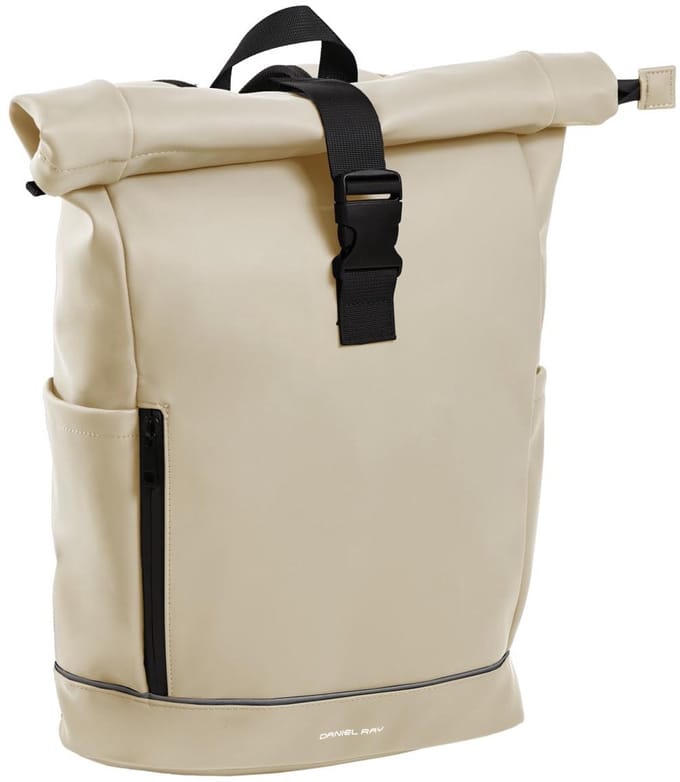 Daniel Ray Highlands Rolltop Waterafstotende Laptop Rugzak 15 Liter - Waterproof Rugtas 15.6'' inch - Spat Waterdicht - Beige