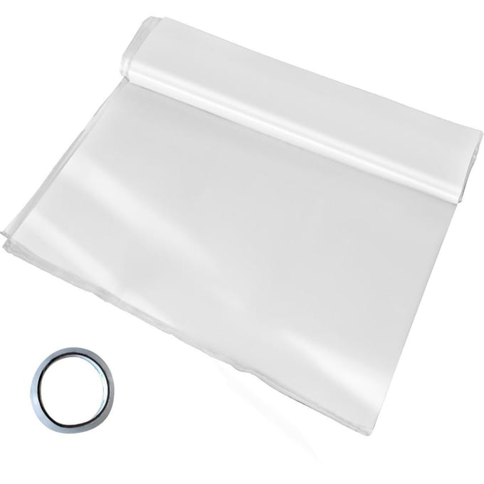 Kasfolie 12 x 25 ft, Kas Polyethyleenfolie 6 Mil Dikte, Kas Plastic Kas Heldere Plastic Folie UV-bestendig, Polyethyleen