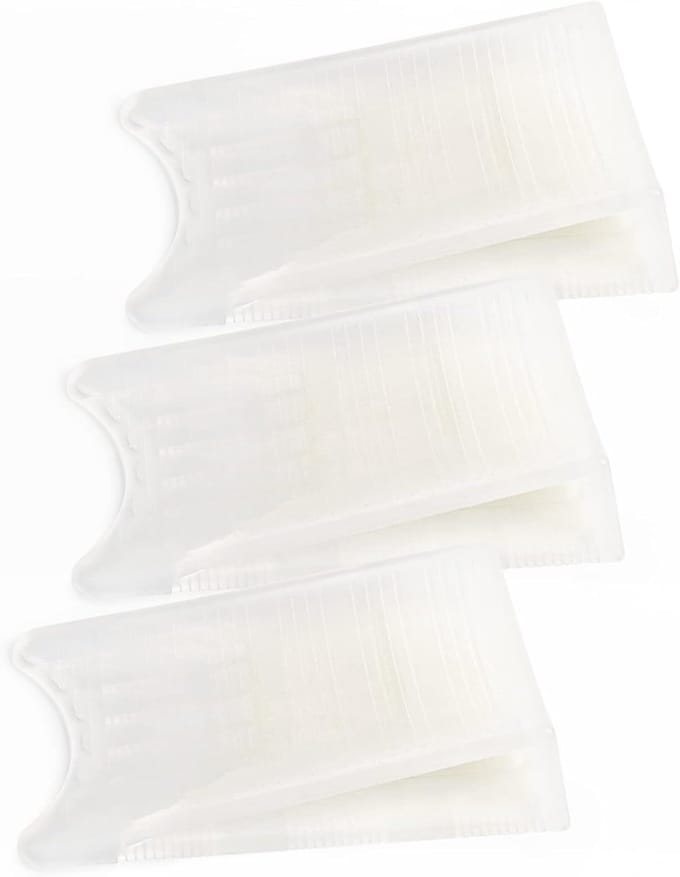 Deur Stopper - Deurhouder Wedge - Deur Open Houden - Dubbelzijdig Houdend - 13.2 x 8.4 cm - Transparant