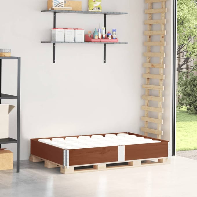 vidaXL Palletopzetrand 150x100 cm massief grenenhout bruin