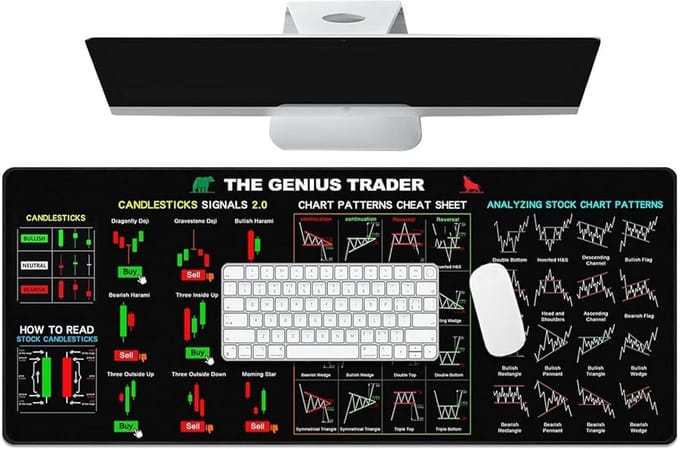 Day-Trading Computerpad - Beursinvestering Mat - Efficiënt Werken - Antislip Onderkant - 30 x 80 cm - Niet gespecificeerd