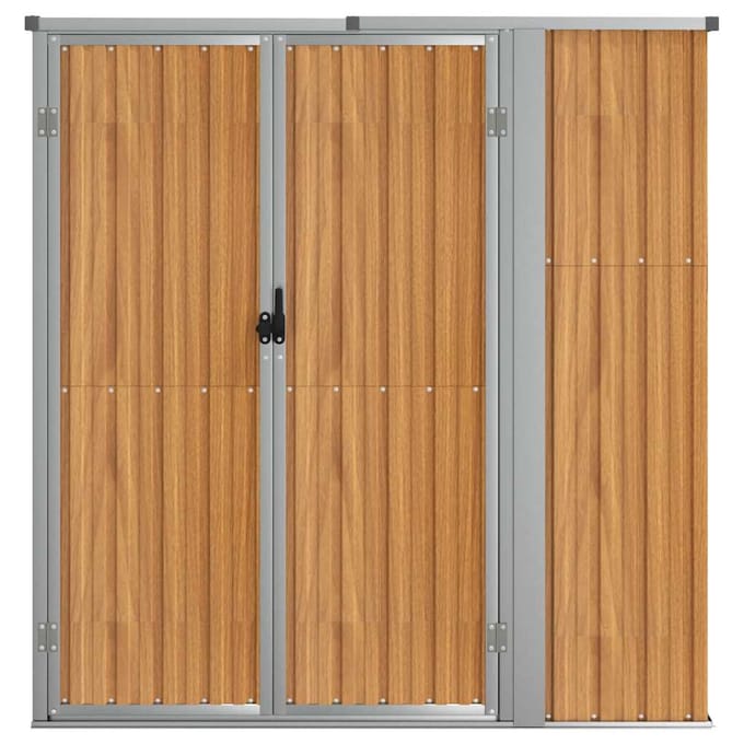 vidaXL - Tuinschuur - 161x89x161 - cm - gegalvaniseerd - staal - bruin