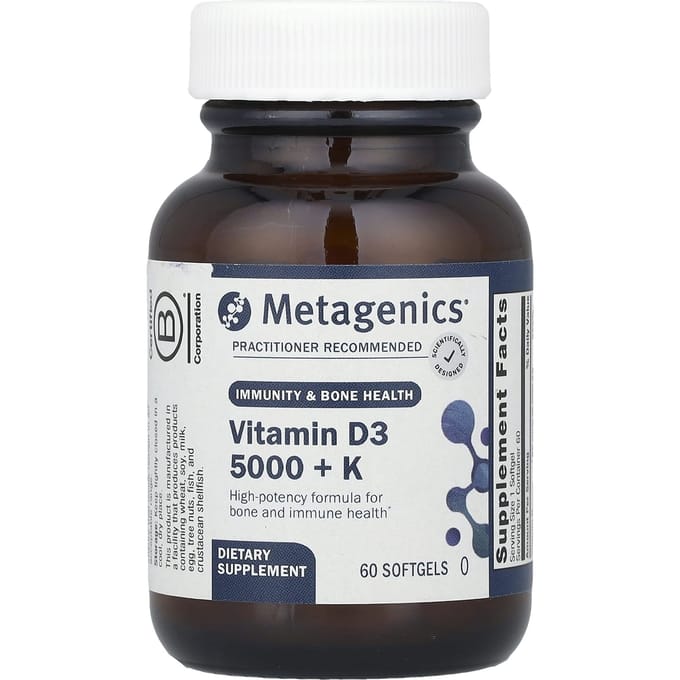 Metagenics, Vitamine D3 5000 + K, 60 softgels