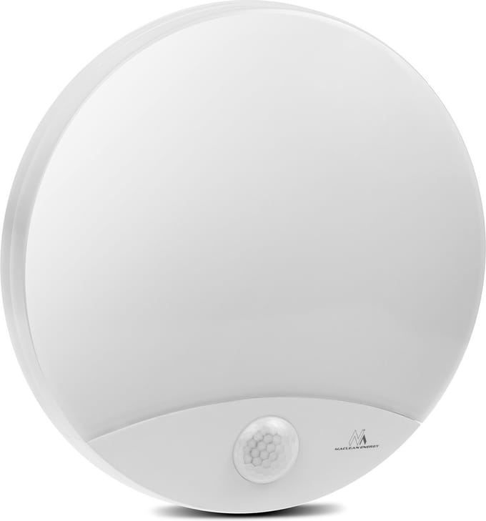 Maclean - LED-lamp met bewegingsmelder | 10W - IP44 - natuurlijk wit (4000K) 900lm - Wit
