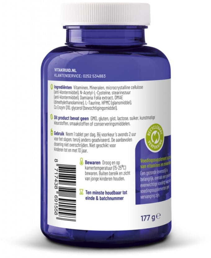 Vitakruid Multi Nacht Man - 2 x 90 tabletten - Voordeelverpakking