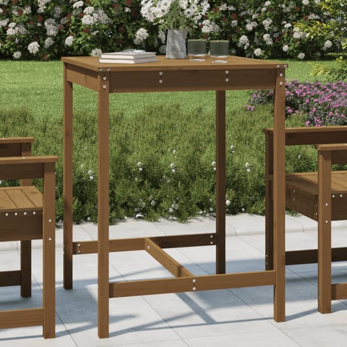 vidaXL - Tuintafel - 82,5x82,5x110 - cm - massief - grenenhout - honingbruin