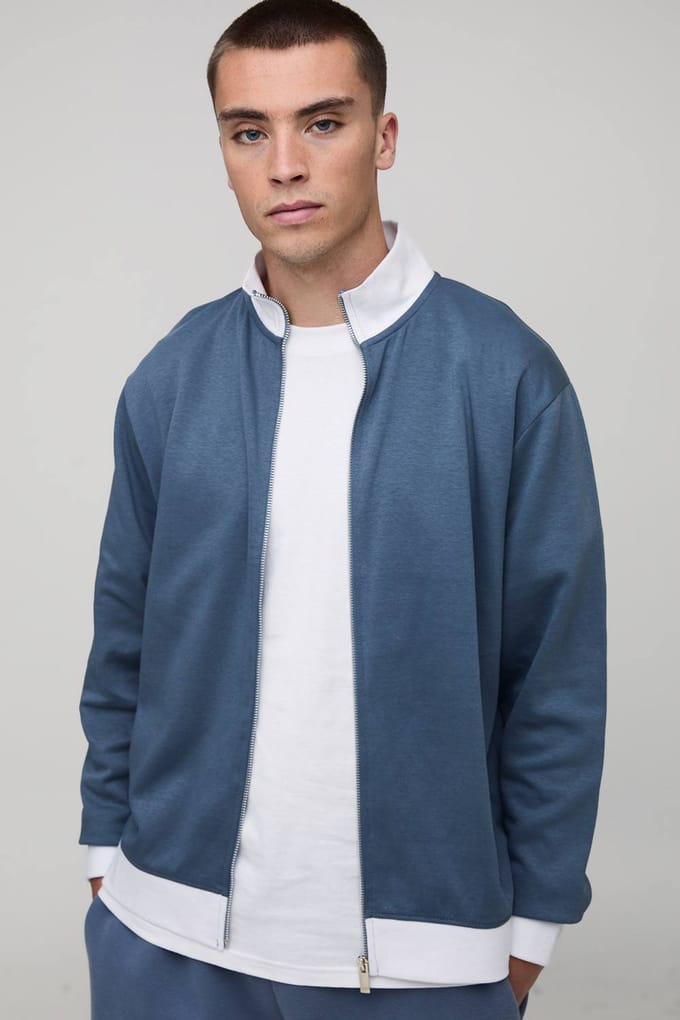 Reguliere Premium Interlock Trechternek Sporttop | Slate | Size Small