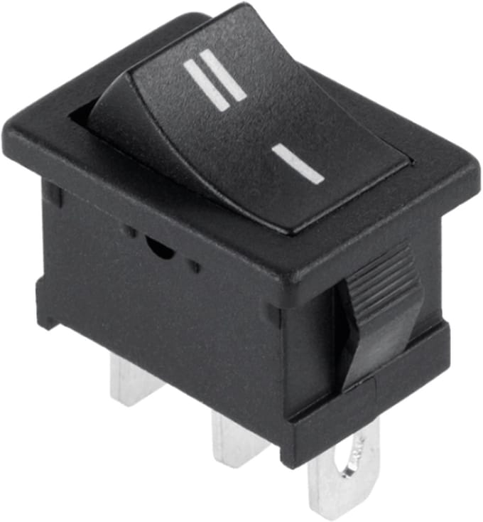 Schakelaar - ON/ON - 3A - 250V - Zwart