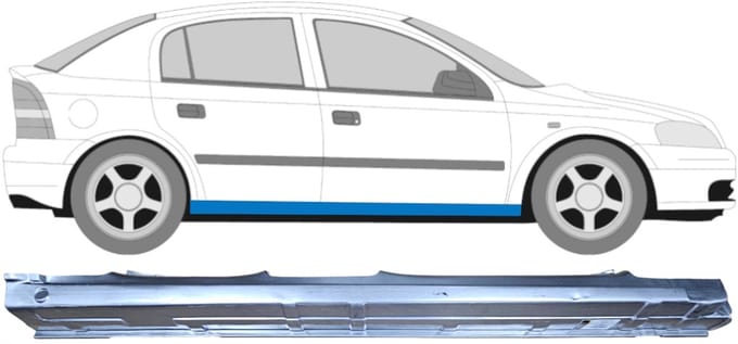 Volledige dorpel voor Opel Astra G 1998-2009 / Rechts