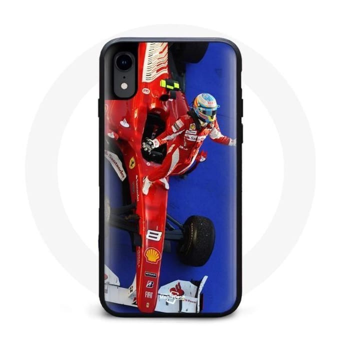 Coque - MANIACASE - Iphone X - Rouge - Formula 1 - Design Fernando Alonso rouge