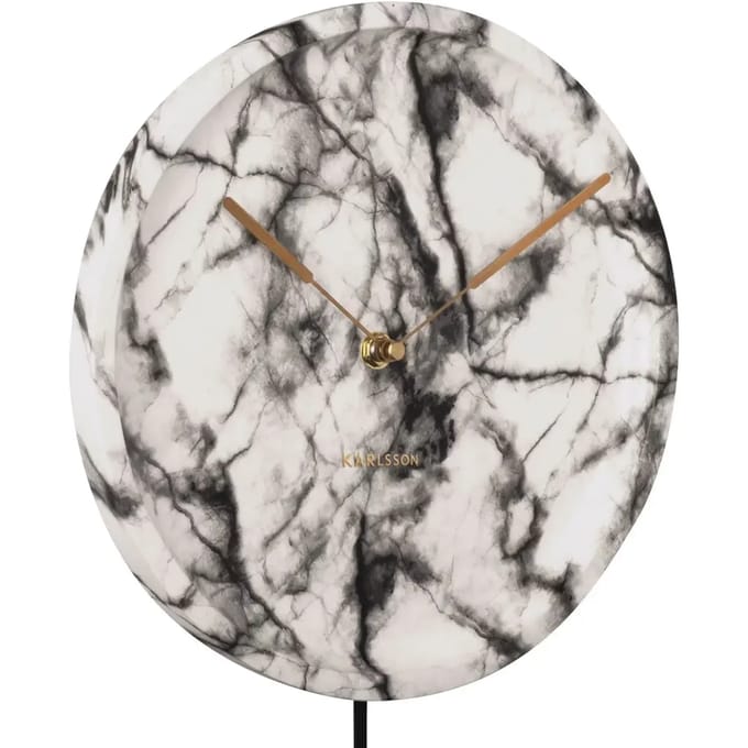 Karlsson Wandklok Pendule Longue - Wit - Ø25cm - Wandklok