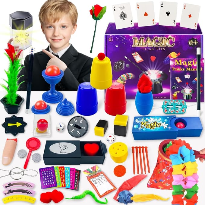 Solacis Goocheldoos voor kinderen - Goochelset - Goocheldoos - Goochelhoed - Goocheltrucs - Must have voor uw kind!