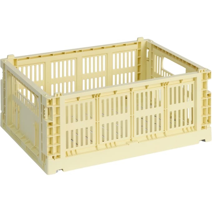 HAY Colour Crate Vouwkrat M recycled - lichtgeel