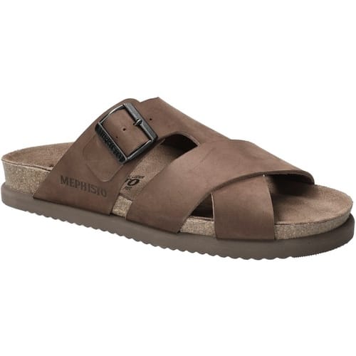 Mephisto - NORDINE SCRATCH - Heren slippers - Kleur: Bruin - Maat: 40