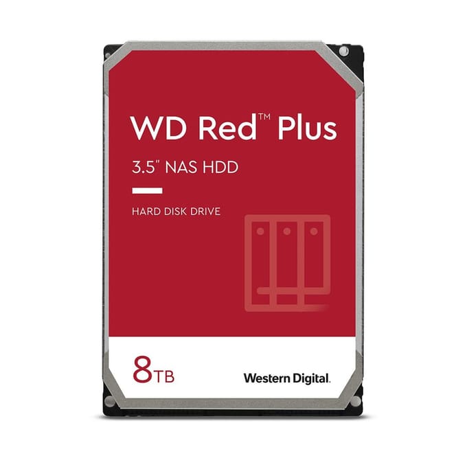 WD Red Plus - 8TB - Harde schijf - WD80EFPX - SATA-600 - 3.5"