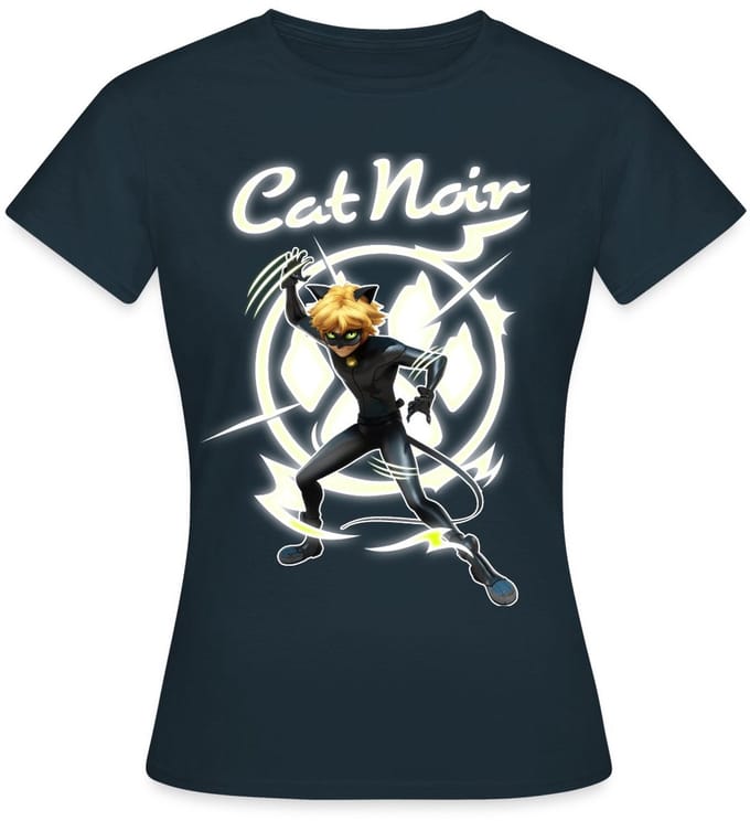 Miraculous Cat Noir Adrien Superheld T-Shirt Dames