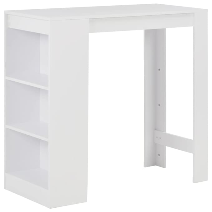 vidaXL - Bartafel - met - schap - 110x50x103 - cm - wit