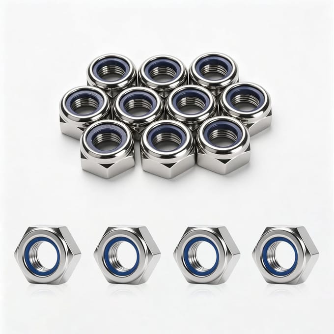 Solidchoice - Assortiment M12 Roestvrij Stalen Borgmoeren (10 stuks)