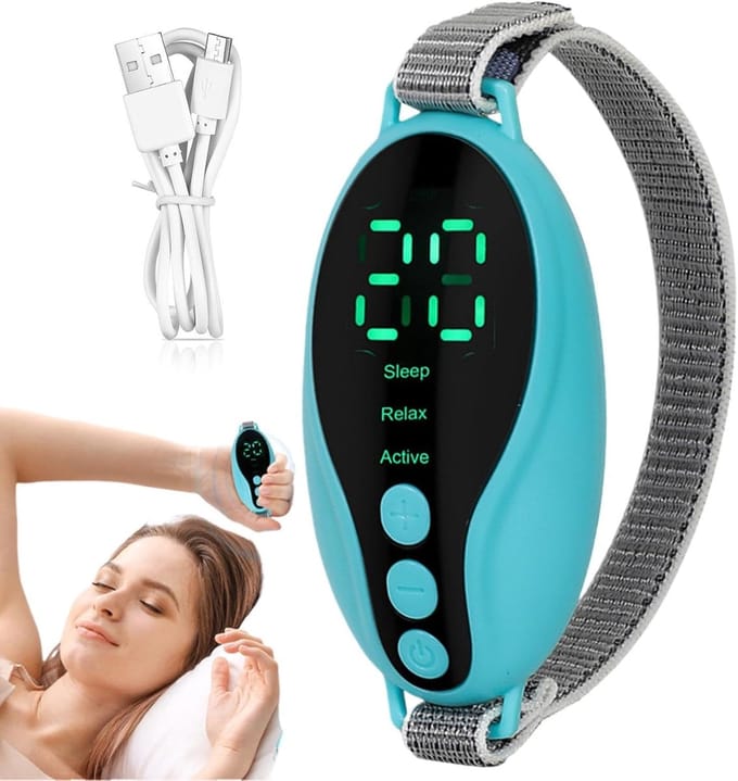 Slaapmassageapparaat - Ontspanningsgadget - Slaapverbetering - Microstroomtechnologie - 95 x 28 cm - Wit