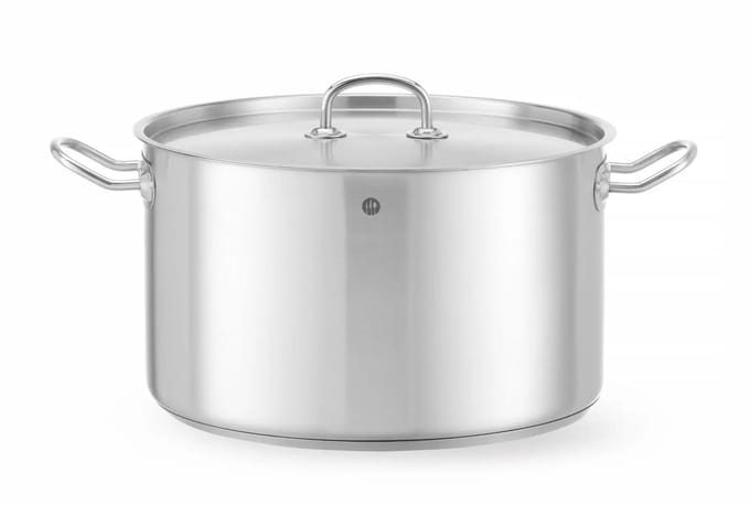 HENDI Kookpan middel – 15L – inductiegeschikt – koelblijvende handgrepen – met deksel