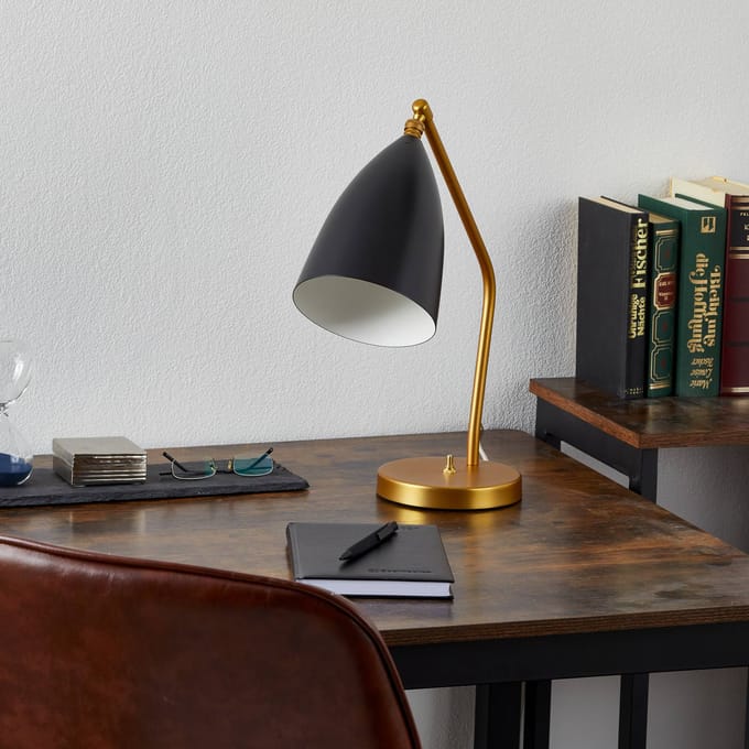 GUBI Grossman Collection Grasshopper Task Tafellamp Zwart