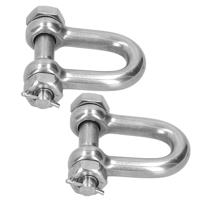 2 Stuks D-ring Anker Sluiting Schroefpin 304 Roestvrij Staal met Borgmateriaal M10