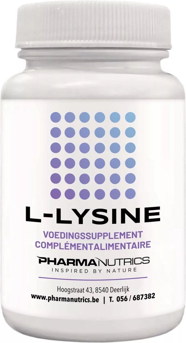 L-LYSINE Pharmanutrics 60 v-caps - zuiver - Koortsblaasjes - Aften - Natuurlijk produkt