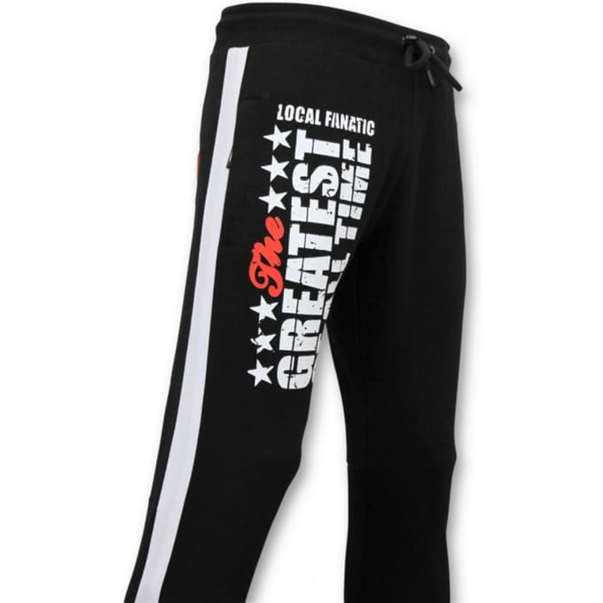 Exclusieve Sweatpants Mannen - Muhammad Ali Trainingsbroek - Zwart