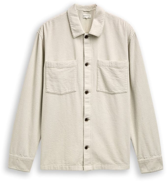 Tom Tailor Denim - Overshirt van corduroy - Maat M - greyish white