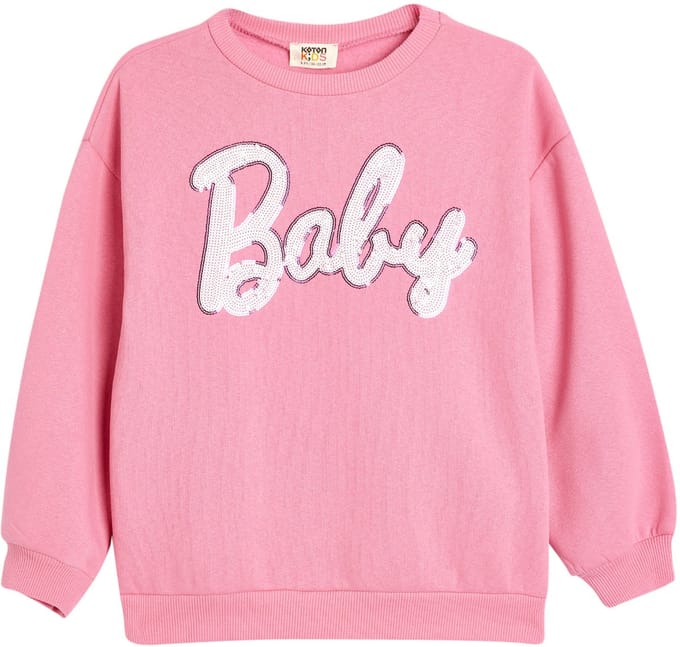 Ronde kraag geborduurd Sweatshirt